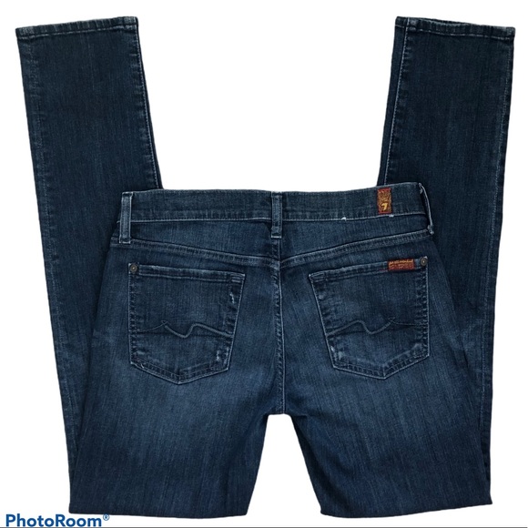 7FAM Roxanne Skinny Medium Wash Blue Jeans Size 29